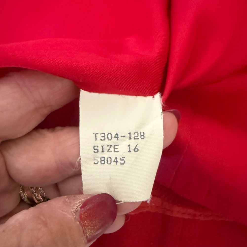 Pendleton Womens 100% Virgin Wool Blazer Size 16 Red USA Preppy Holiday Heritage - Picture 4 of 8